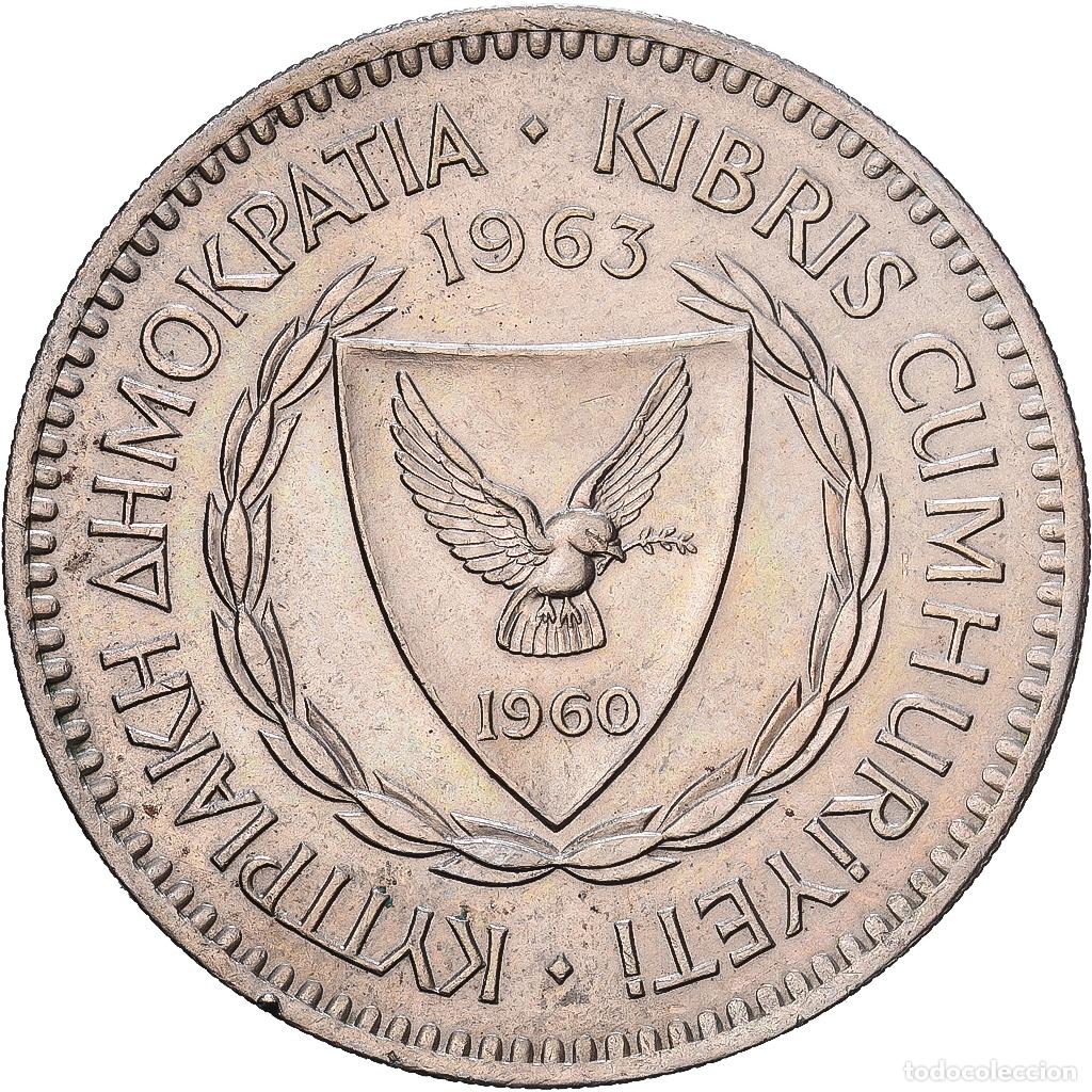 Monedas antiguas de Europa: [#1224411] Chipre, 100 Mils, 1963, Cobre - n&iacute;quel, MBC+, KM:42