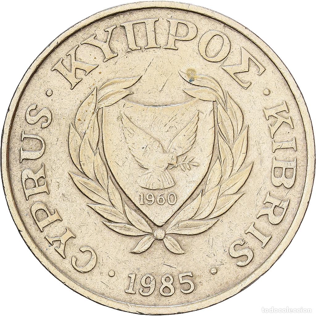 Monedas antiguas de Europa: [#1224413] Chipre, 5 Cents, 1985, N&iacute;quel - lat&oacute;n, MBC, KM:55.2
