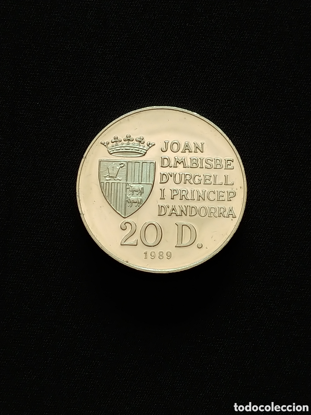 Monedas antiguas de Europa: Andorra, &rdquo;Olimpiada '92&rdquo;, 20 Diners 1989, Ag .925 mls., Proof