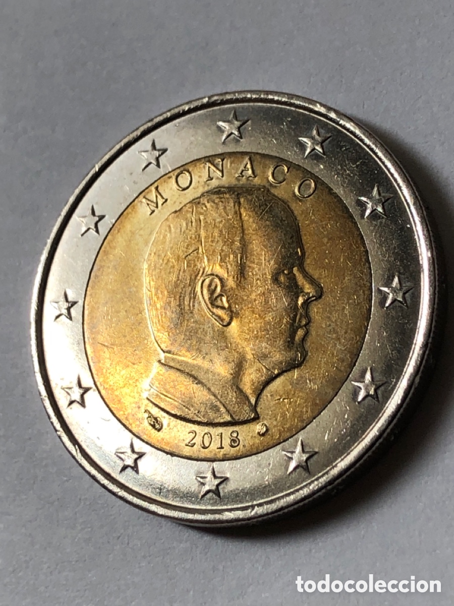 Monedas antiguas de Europa: Moneda de M&oacute;naco 2 &euro; 2018- Pr&iacute;ncipe