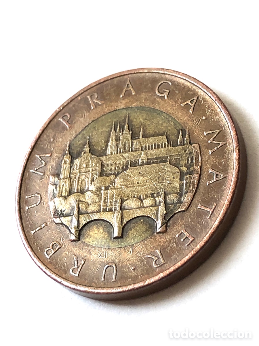 Monedas antiguas de Europa: Moneda de la Rep&uacute;blica Checa 50 corona 1993 - Le&oacute;n