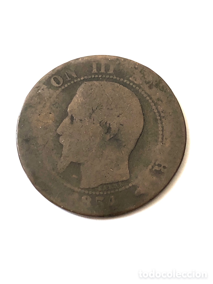 Monedas antiguas de Europa: Moneda de Francia Cinco c&eacute;ntimos 1854 Napole&oacute;n III