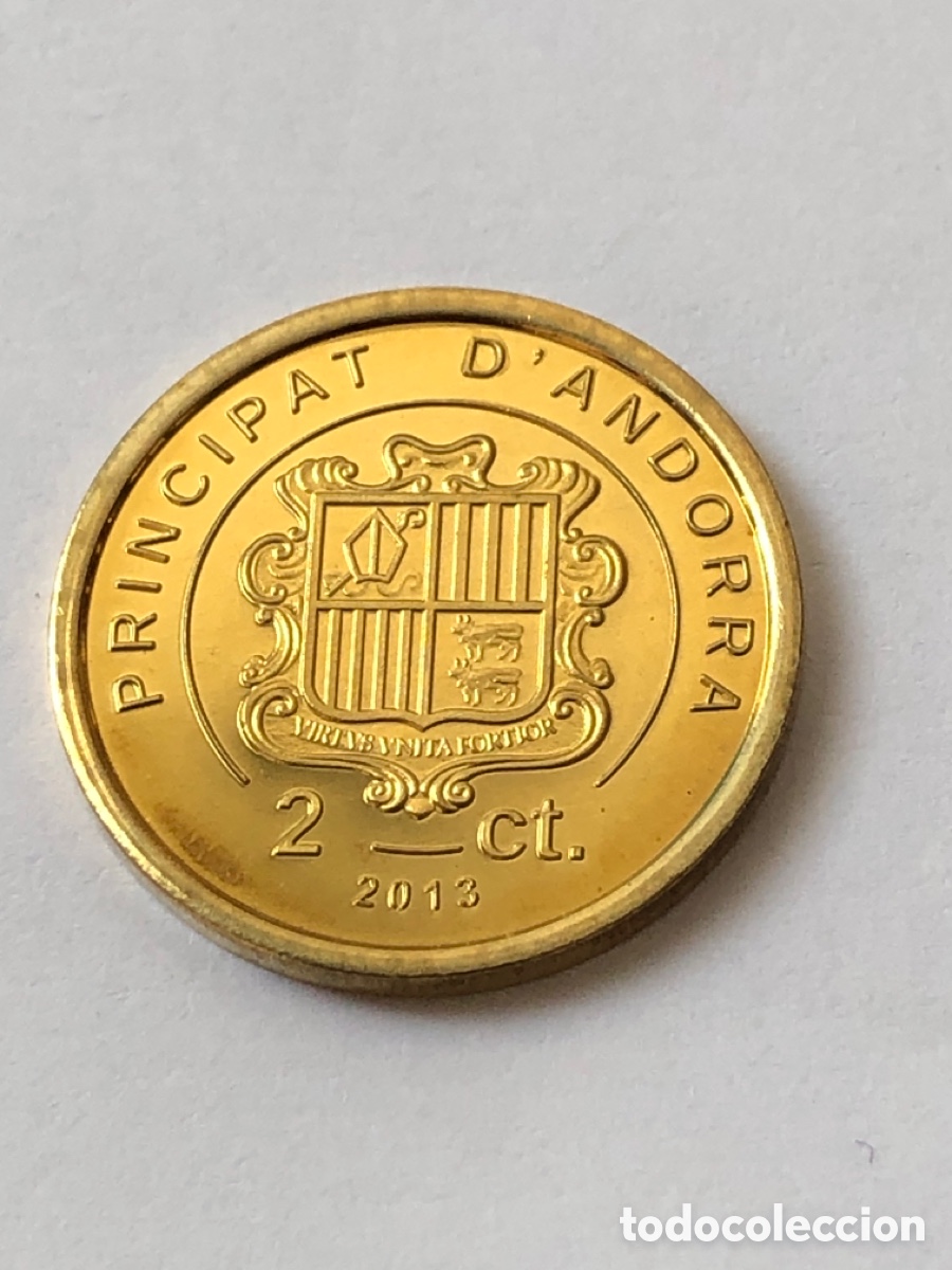 Monedas antiguas de Europa: Moneda de Andorra 2 c&egrave;ntims 2013- Grandalla (nuevo)