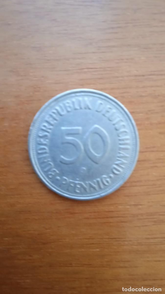 Monedas antiguas de Europa: 50 peniques. Bundesrepublic Deutschland. A&ntilde;o 1967.