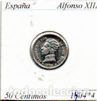 Monedas antiguas de Europa: ESPA&Ntilde;A 1904-4 (1) , 50 C&Eacute;NTIMOS, ALFONSO XIII, AG