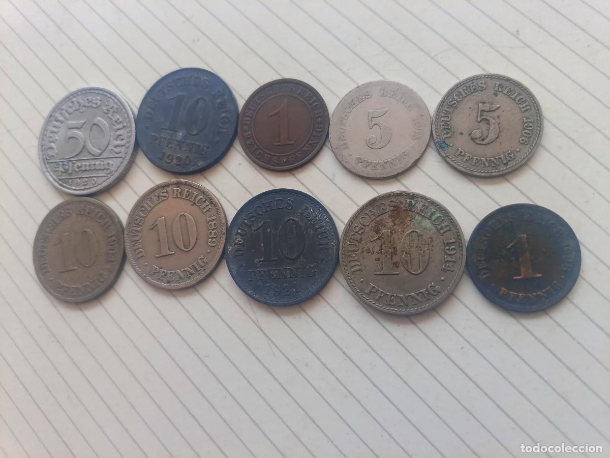 Monedas antiguas de Europa: Alemania: 10 monedas antiguas diferentes