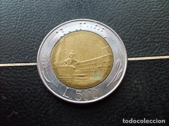 Monedas antiguas de Europa: ITALIA 500 LIRAS 1986