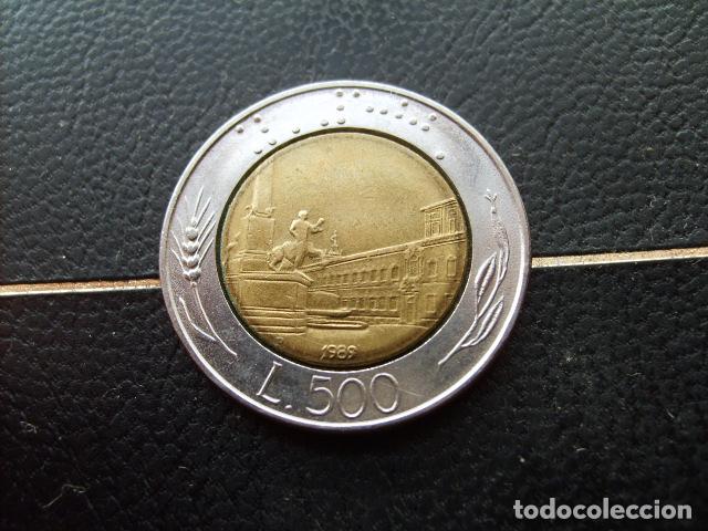 Monedas antiguas de Europa: ITALIA 500 LIRAS 1989