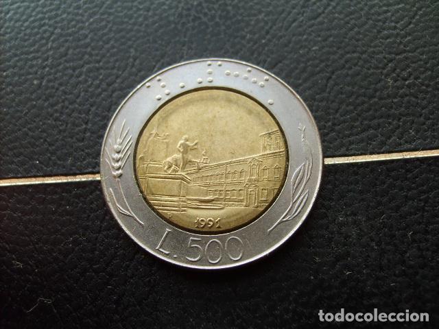 Monedas antiguas de Europa: ITALIA 500 LIRAS 1991