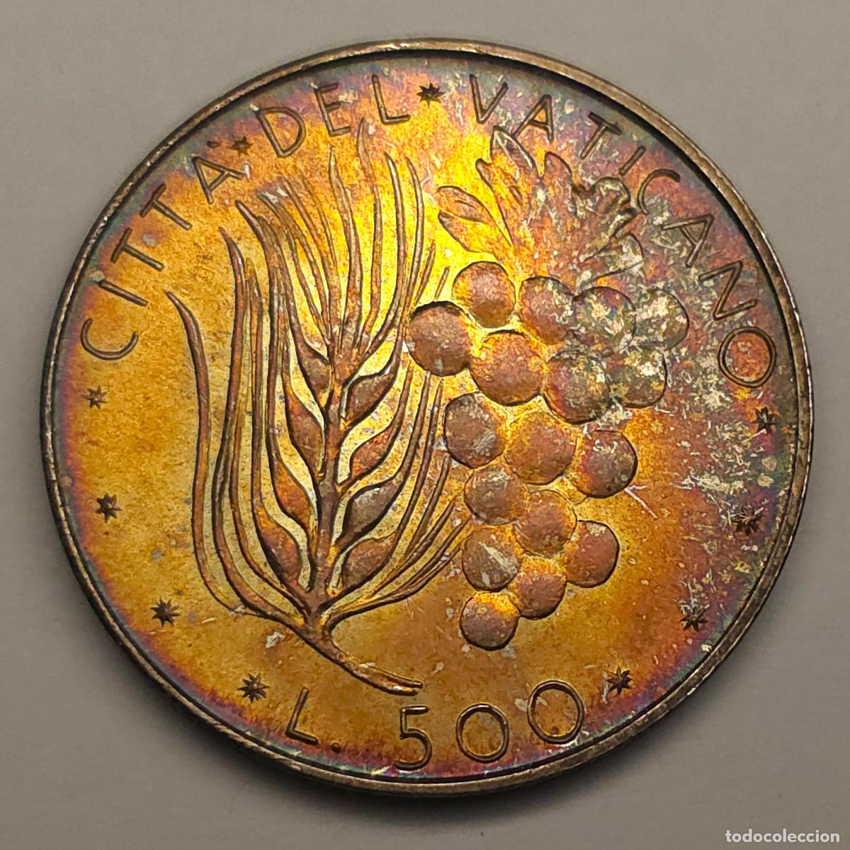 Monedas antiguas de Europa: MONEDA DE PLATA VATICANO 500 LIRAS PABLO XI 1973 SC-