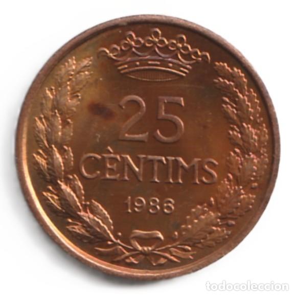 Monedas antiguas de Europa: Andorra 25 c&eacute;ntimos 1986 KM# 33