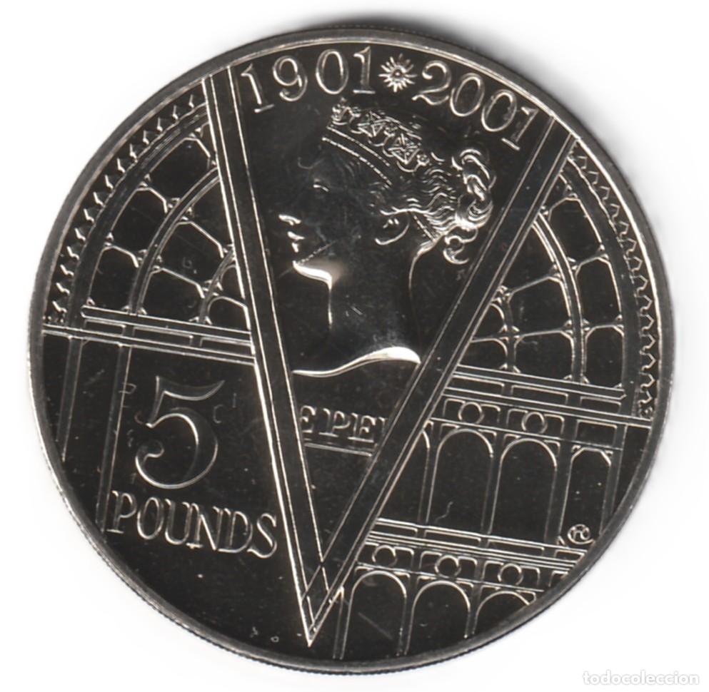Monedas antiguas de Europa: Inglaterra 5 libras 1990 BU KM# 1015