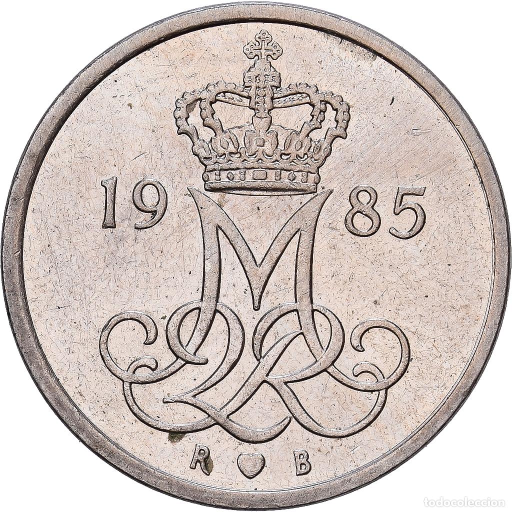Monedas antiguas de Europa: [#1224517] Dinamarca, Margrethe II, 10 &Ouml;re, 1985, Copenhagen, Cobre - n&iacute;quel, EBC