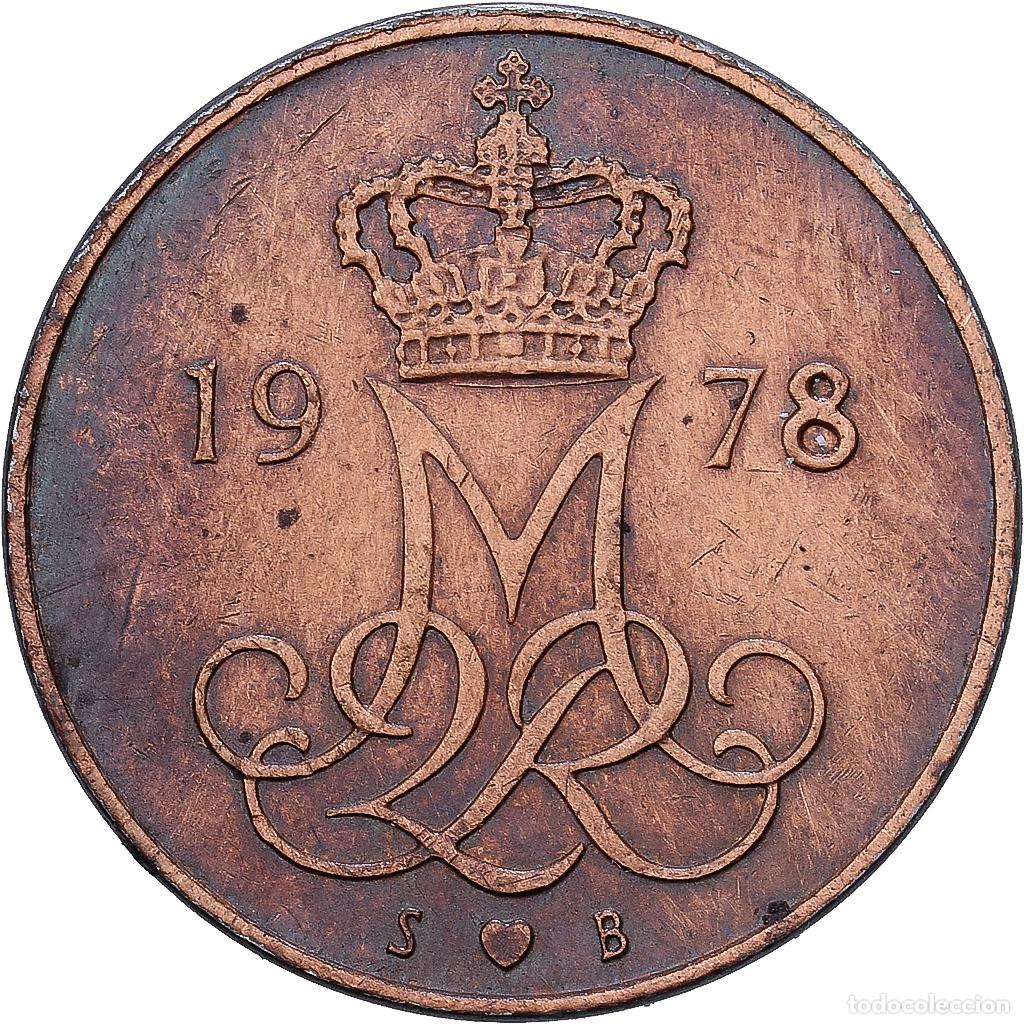 Monedas antiguas de Europa: [#1224520] Dinamarca, Margrethe II, 5 &Ouml;re, 1978, Copenhagen, Cobre recubierto de hierro
