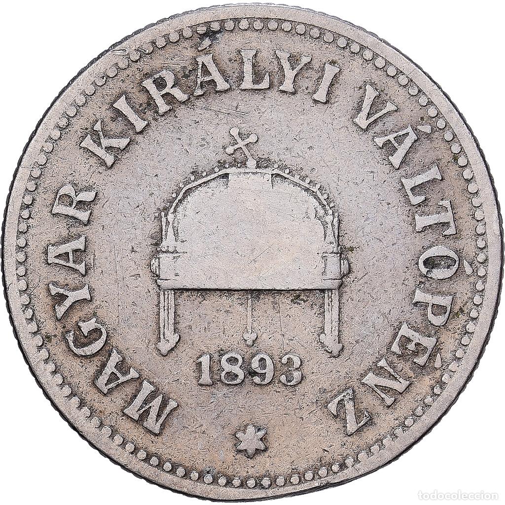 Monedas antiguas de Europa: [#1224548] Hungr&iacute;a, Franz Joseph I, 10 Filler, 1893, Kormoczbanya, N&iacute;quel, BC+, KM:482