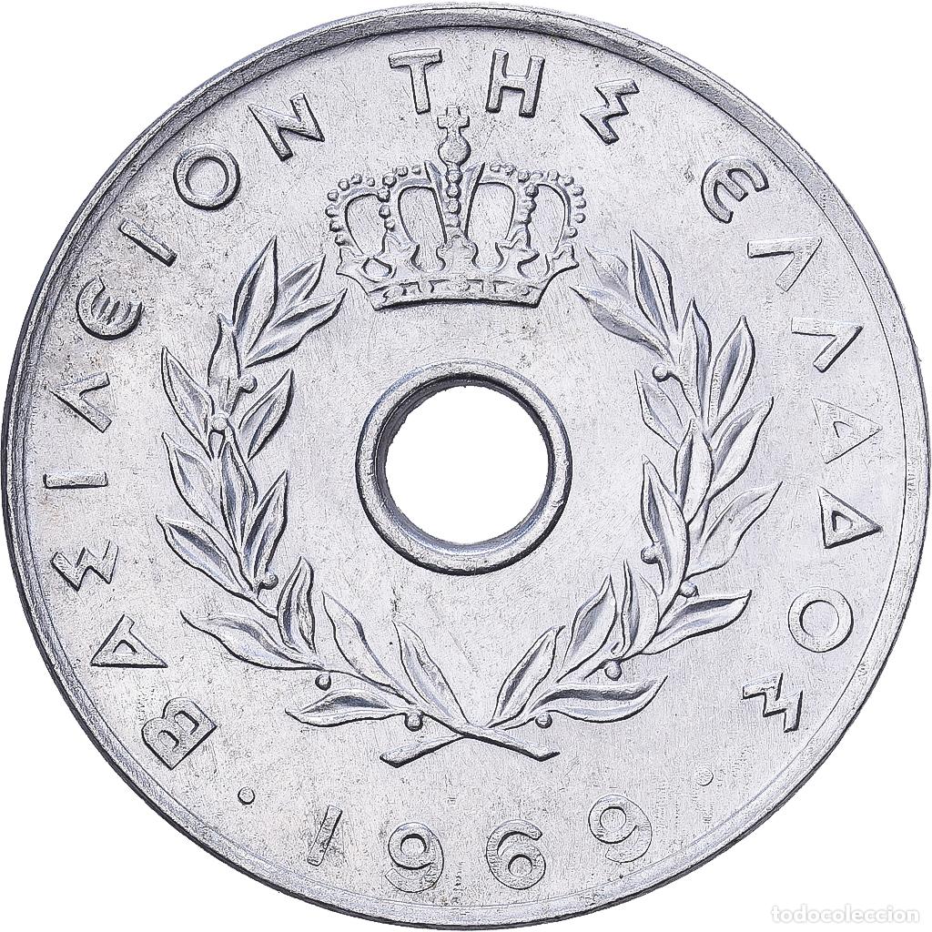 Monedas antiguas de Europa: [#1224556] Grecia, 20 Lepta, 1969, Aluminio, EBC, KM:79