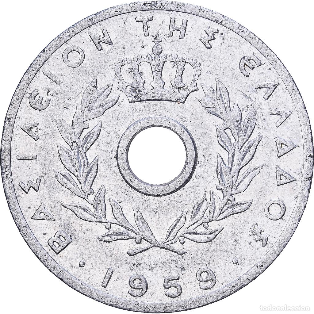 Monedas antiguas de Europa: [#1224557] Grecia, 10 Lepta, 1959, Aluminio, MBC, KM:78