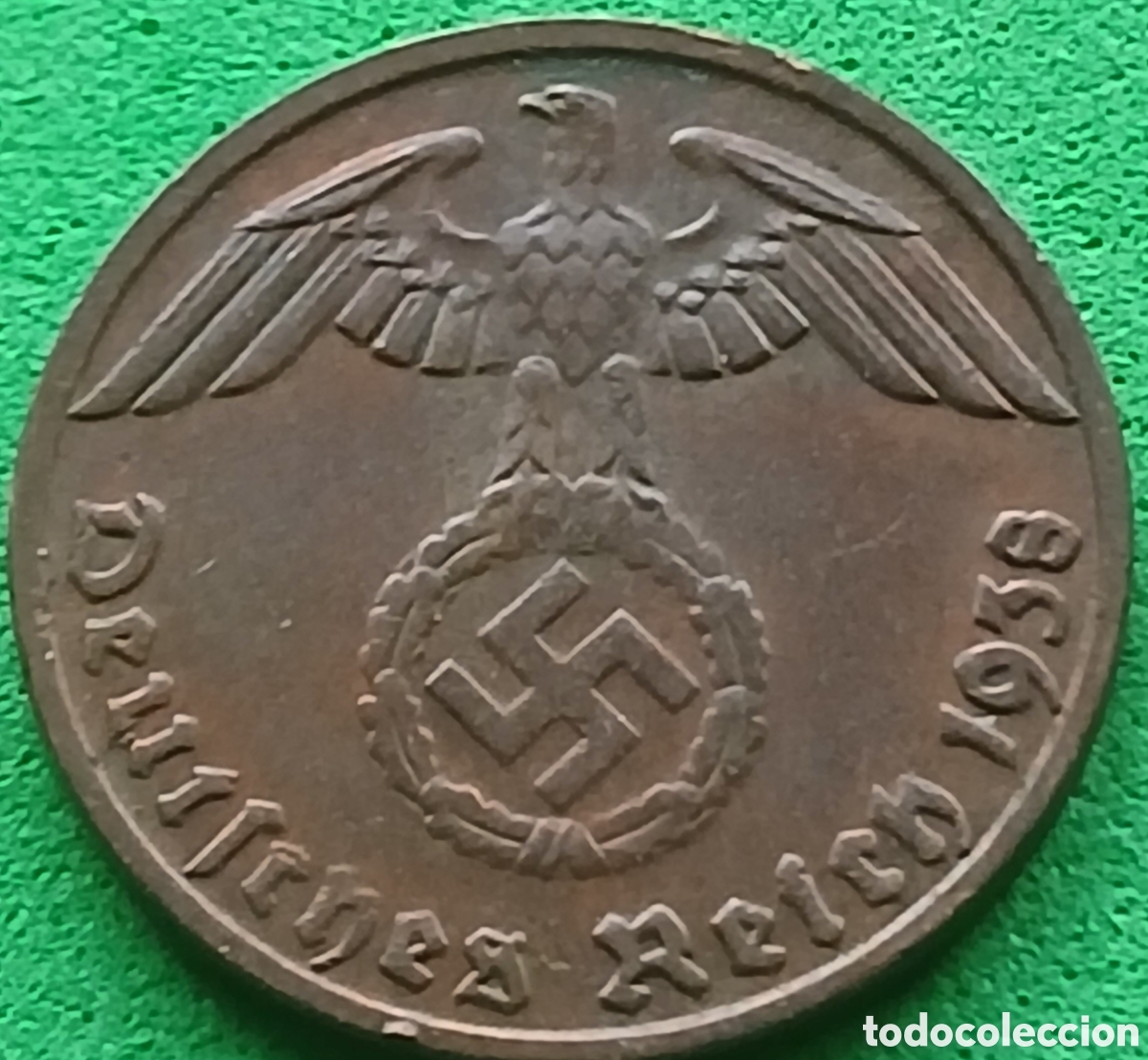 Monedas antiguas de Europa: Alemania Tercer Reich 1 reichspfennig 1938 D km#89