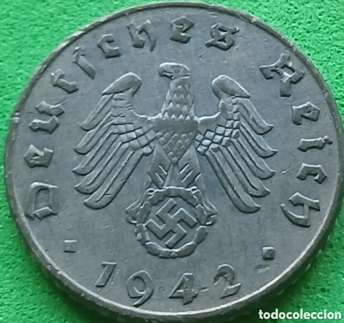 Monedas antiguas de Europa: Alemania Tercer Reich 5 reichspfennig 1942 E km#100 poco com&uacute;n!!