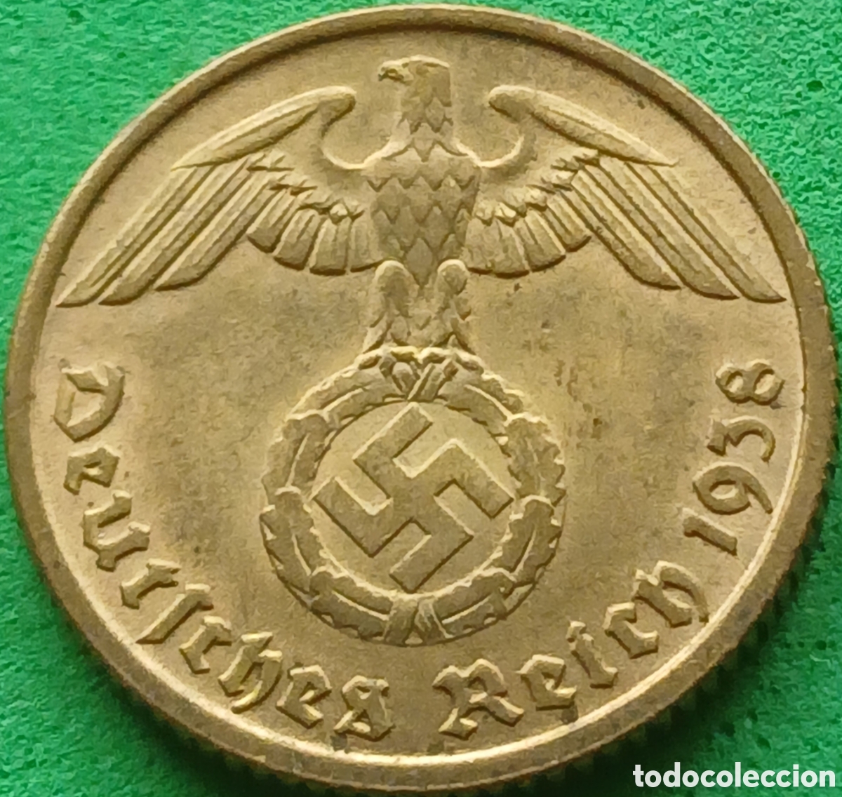 Monedas antiguas de Europa: Alemania Tercer Reich 10 reichspfennig 1938 D km#92