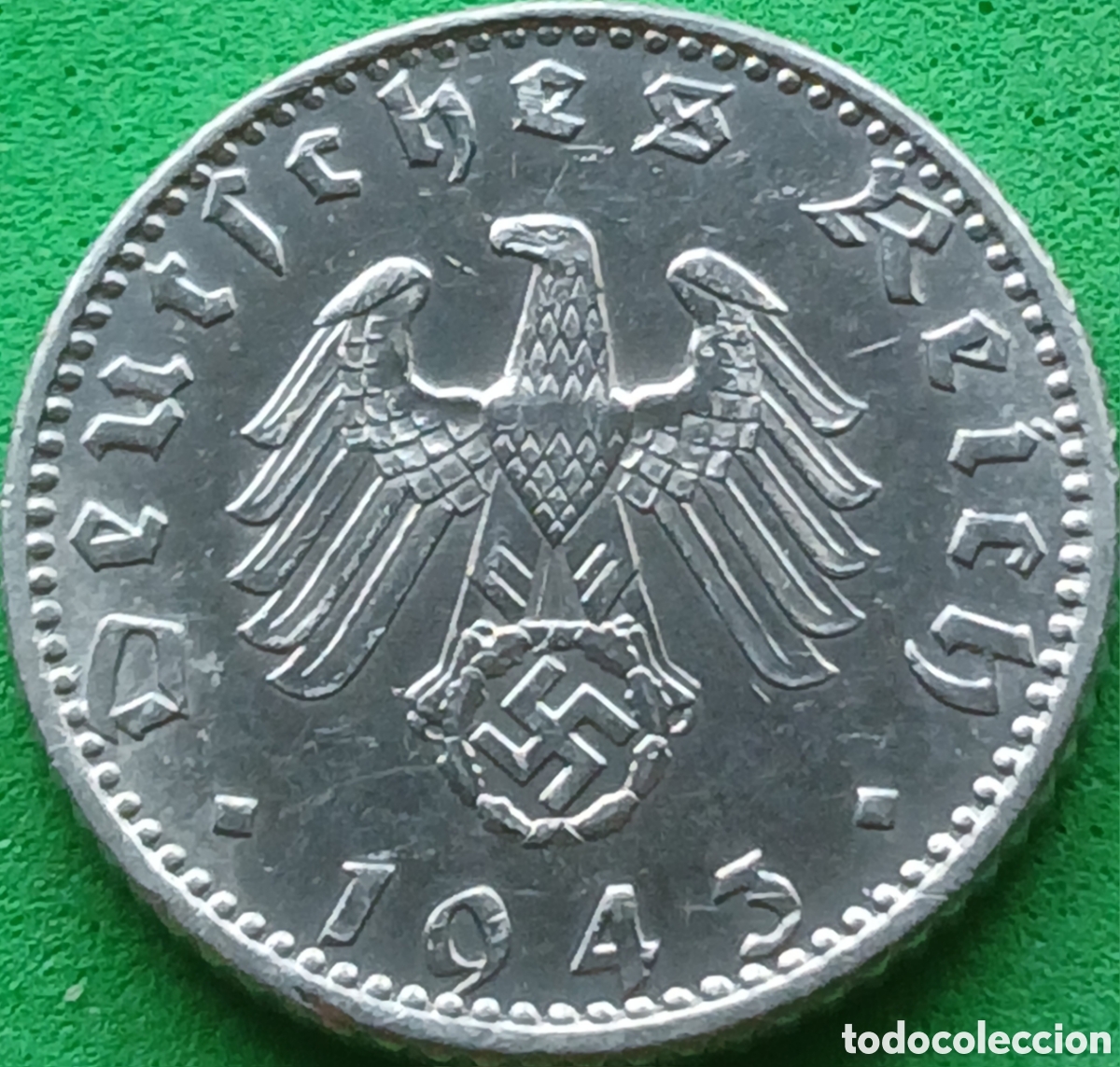 Monedas antiguas de Europa: Alemania Tercer Reich 50 reichspfennig 1943 A km#96