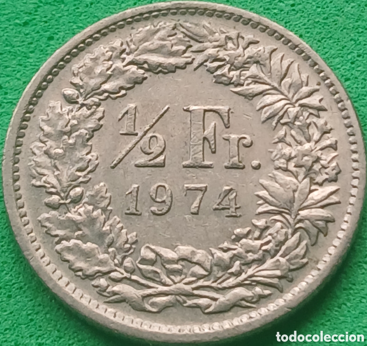 Monedas antiguas de Europa: Suiza &frac12; franco 1974 km#23a
