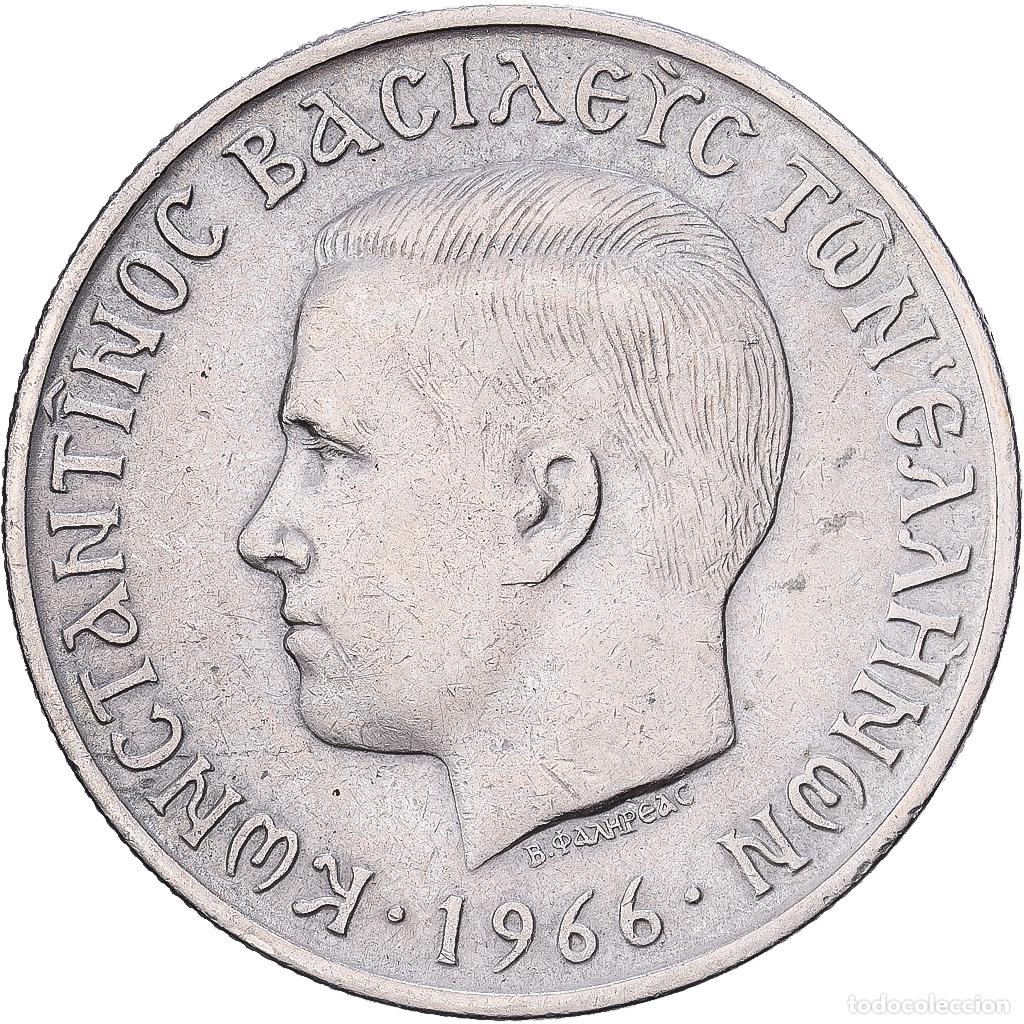 Monedas antiguas de Europa: [#1224564] Grecia, Constantine II, 5 Drachmai, 1966, Cobre - n&iacute;quel, MBC, KM:91