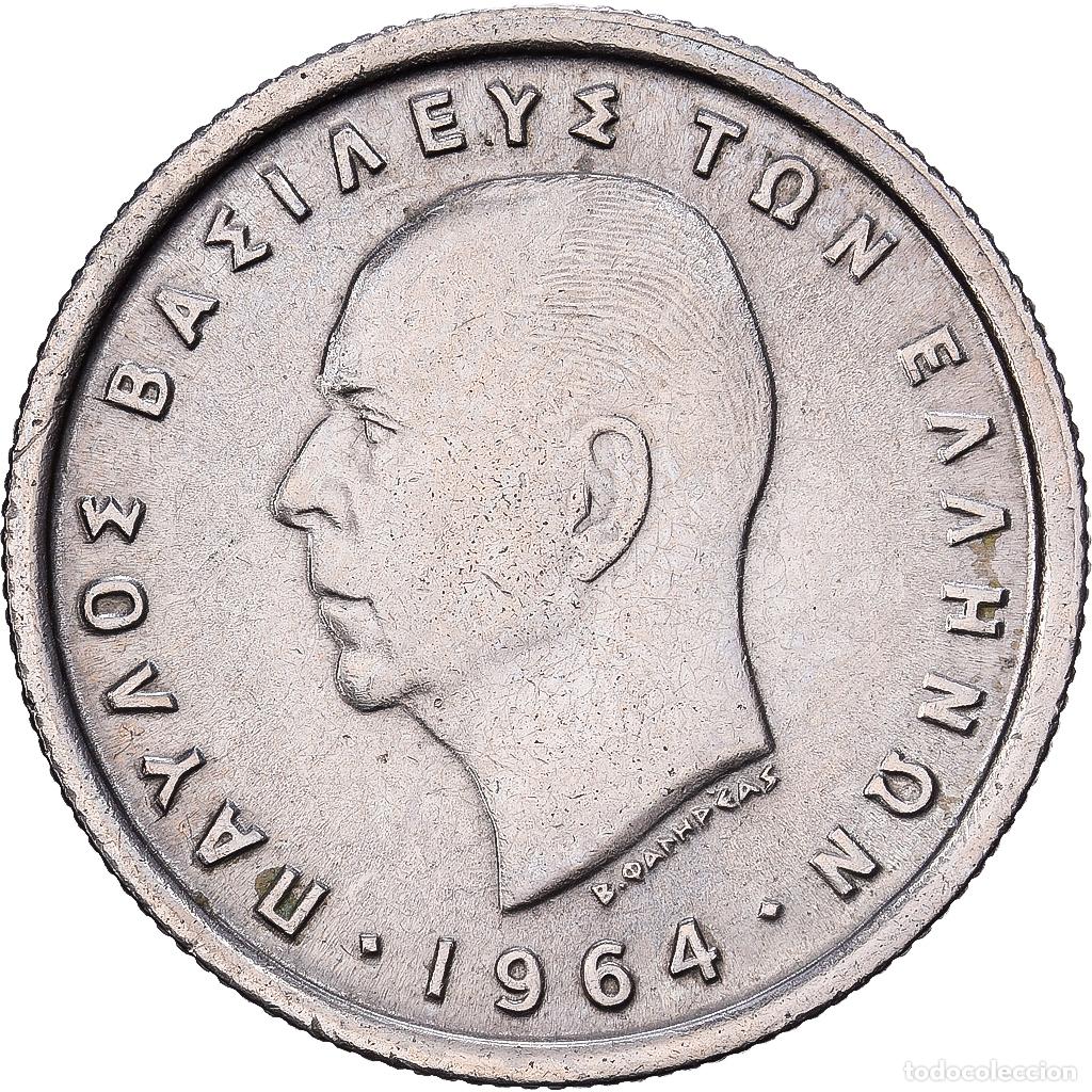 Monedas antiguas de Europa: [#1224567] Grecia, Paul I, 50 Lepta, 1964, Cobre - n&iacute;quel, SC, KM:80