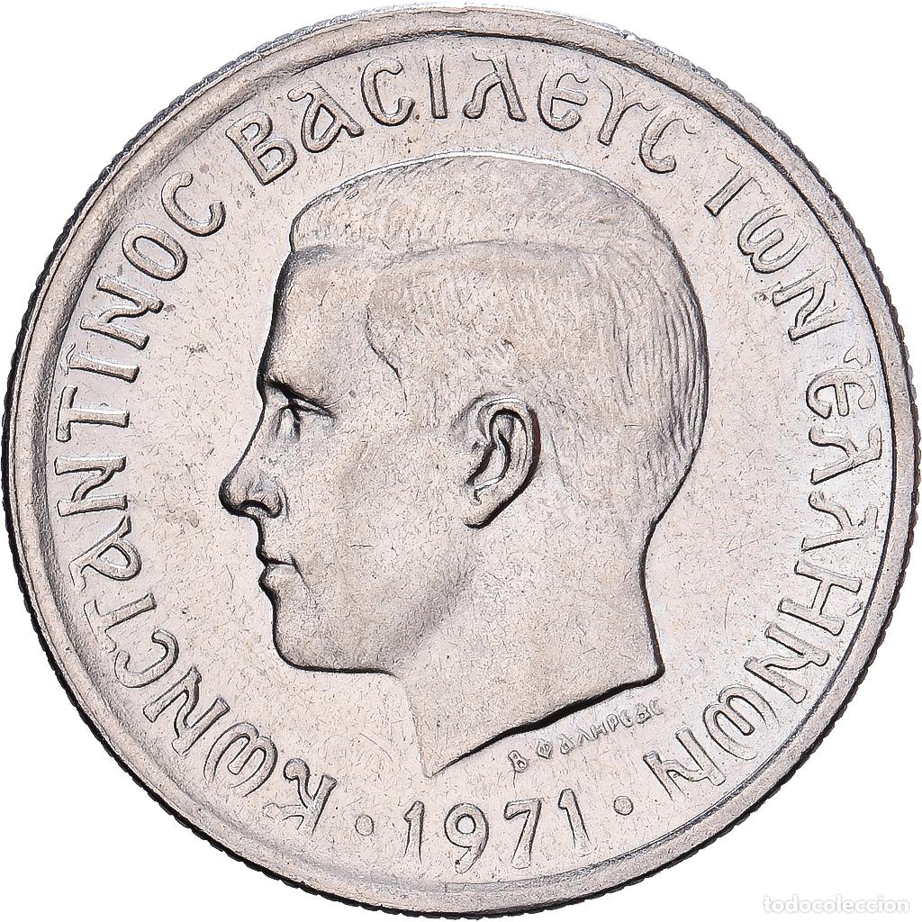 Monedas antiguas de Europa: [#1224569] Grecia, Constantine II, 50 Lepta, 1971, Cobre - n&iacute;quel, EBC, KM:97.1