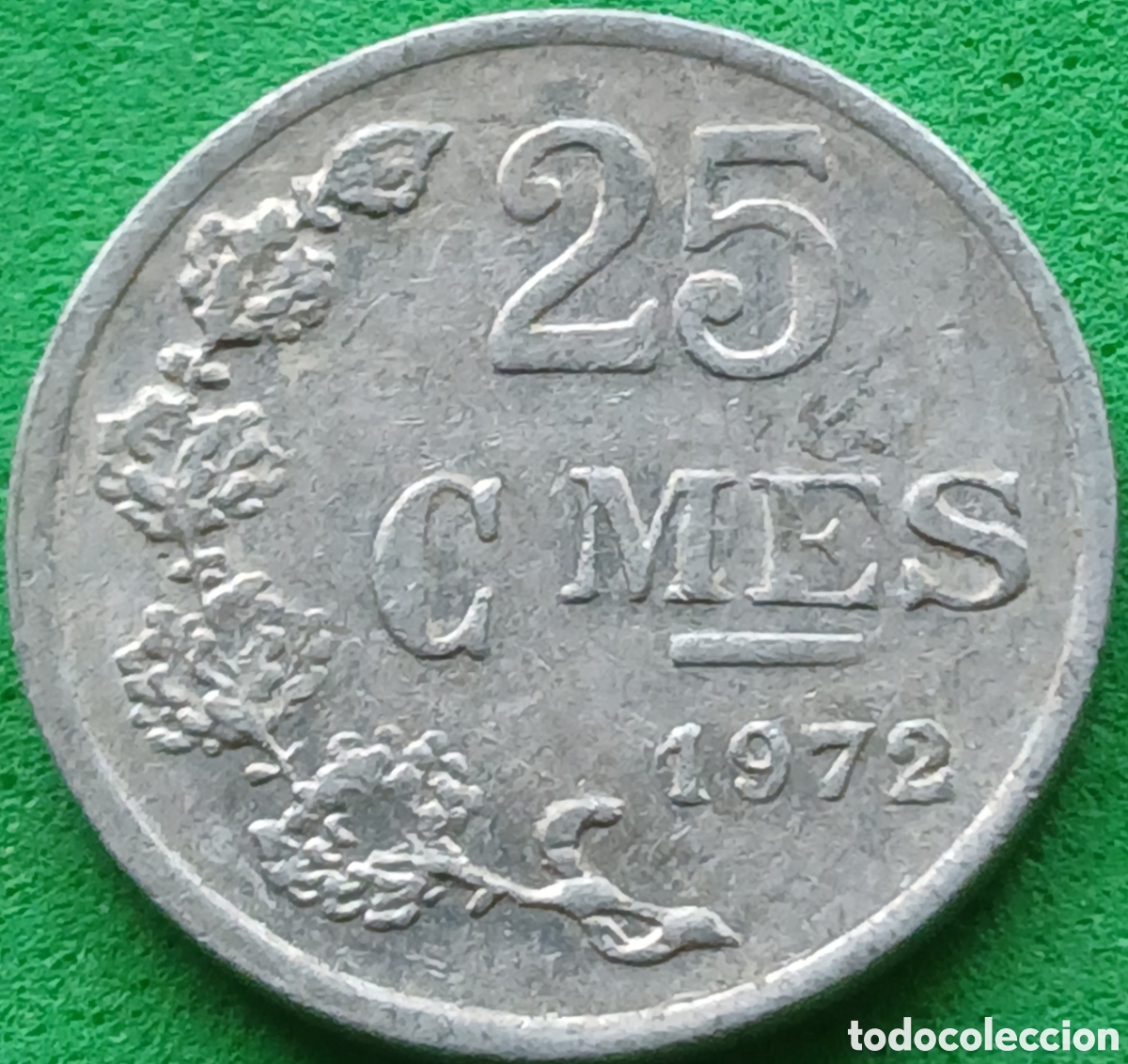 Monedas antiguas de Europa: Luxemburgo 25 c&eacute;ntimos 1972 km#45a