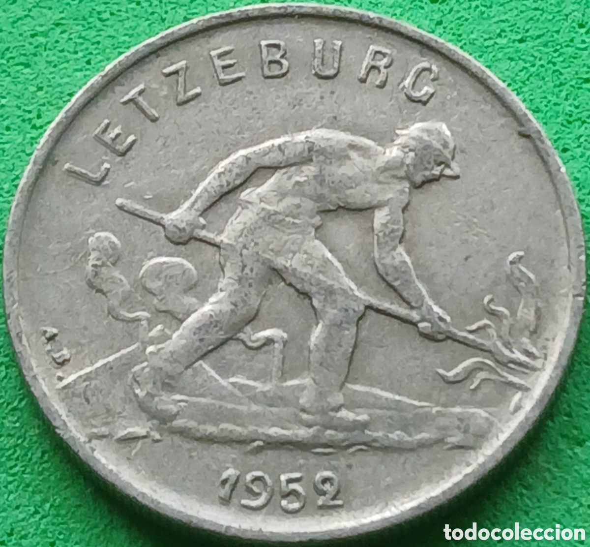 Monedas antiguas de Europa: Luxemburgo 1 franco 1952 km#46.2