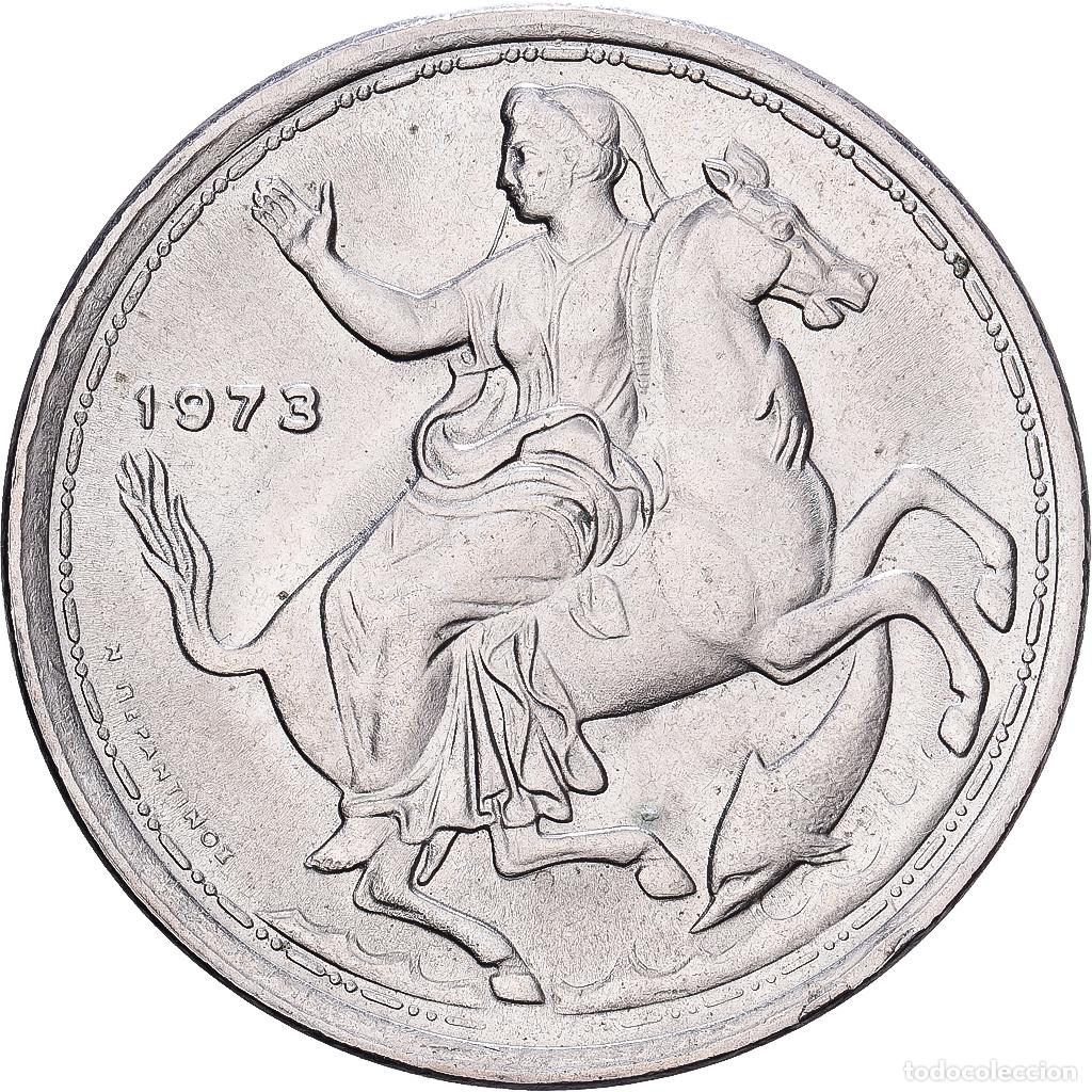 Monedas antiguas de Europa: [#1224575] Grecia, Constantine II, 20 Drachmai, 1973, Cobre - n&iacute;quel, MBC+, KM:111.3