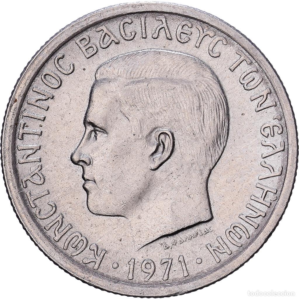 Monedas antiguas de Europa: [#1224581] Grecia, Constantine II, 50 Lepta, 1971, Cobre - n&iacute;quel, EBC+, KM:97.1