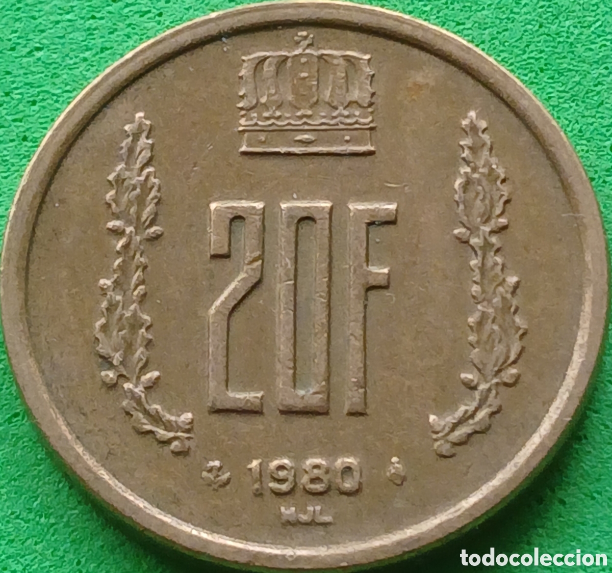 Monedas antiguas de Europa: Luxemburgo 20 francos 1980 km#58
