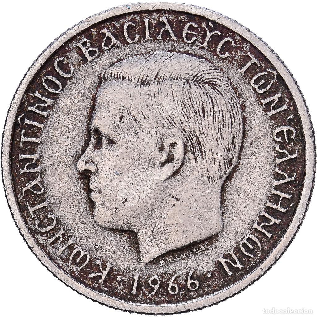 Monedas antiguas de Europa: [#1224582] Grecia, Constantine II, 50 Lepta, 1966, Cobre - n&iacute;quel, BC+, KM:88
