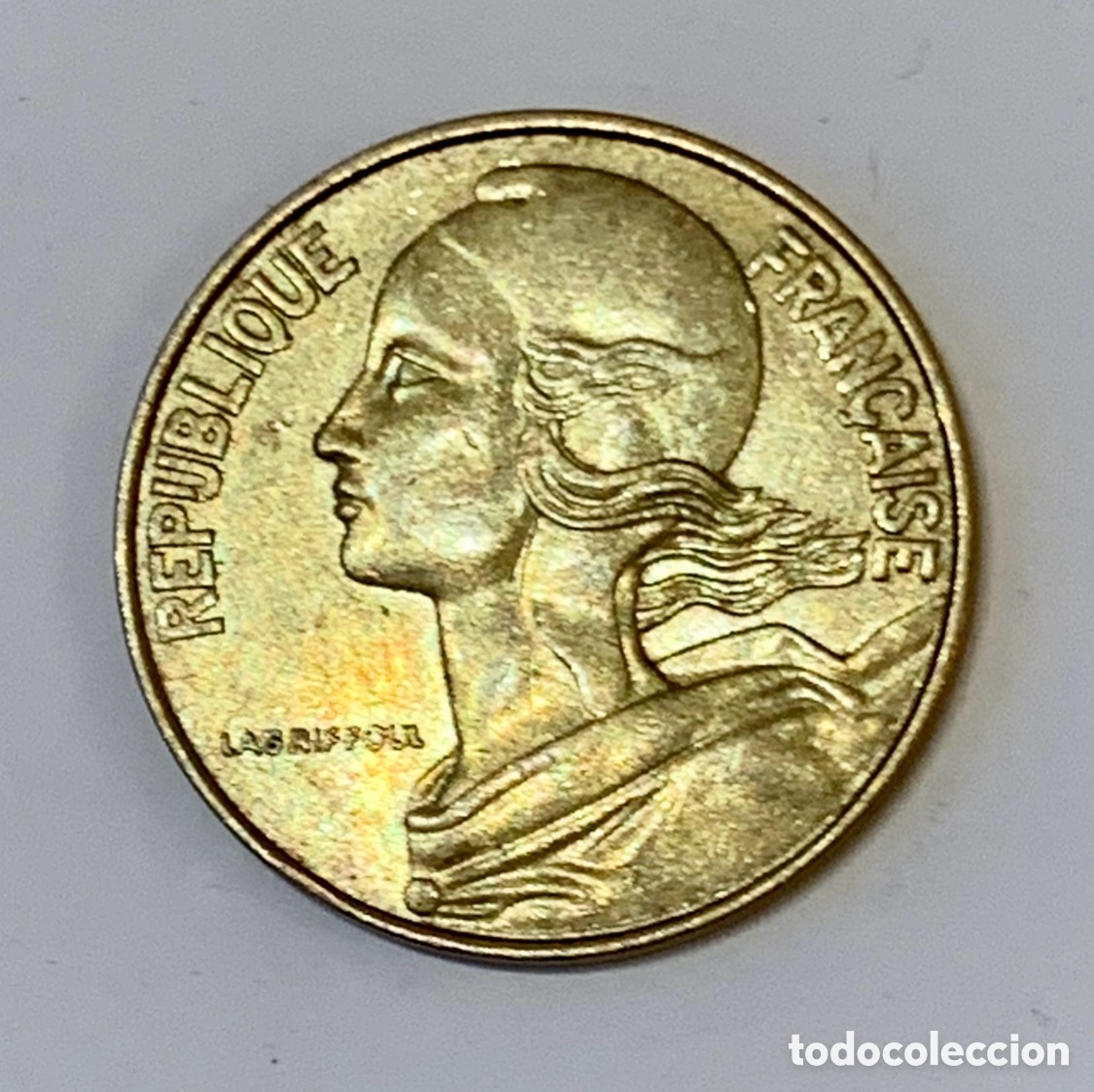 Monedas antiguas de Europa: Moneda. Republique Francoise. Lagriffoul. 20 Cmes. 1977.