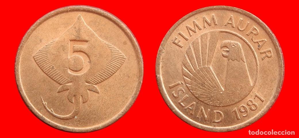 Monedas antiguas de Europa: 5 AURAR 1981 ISLANDIA-153407