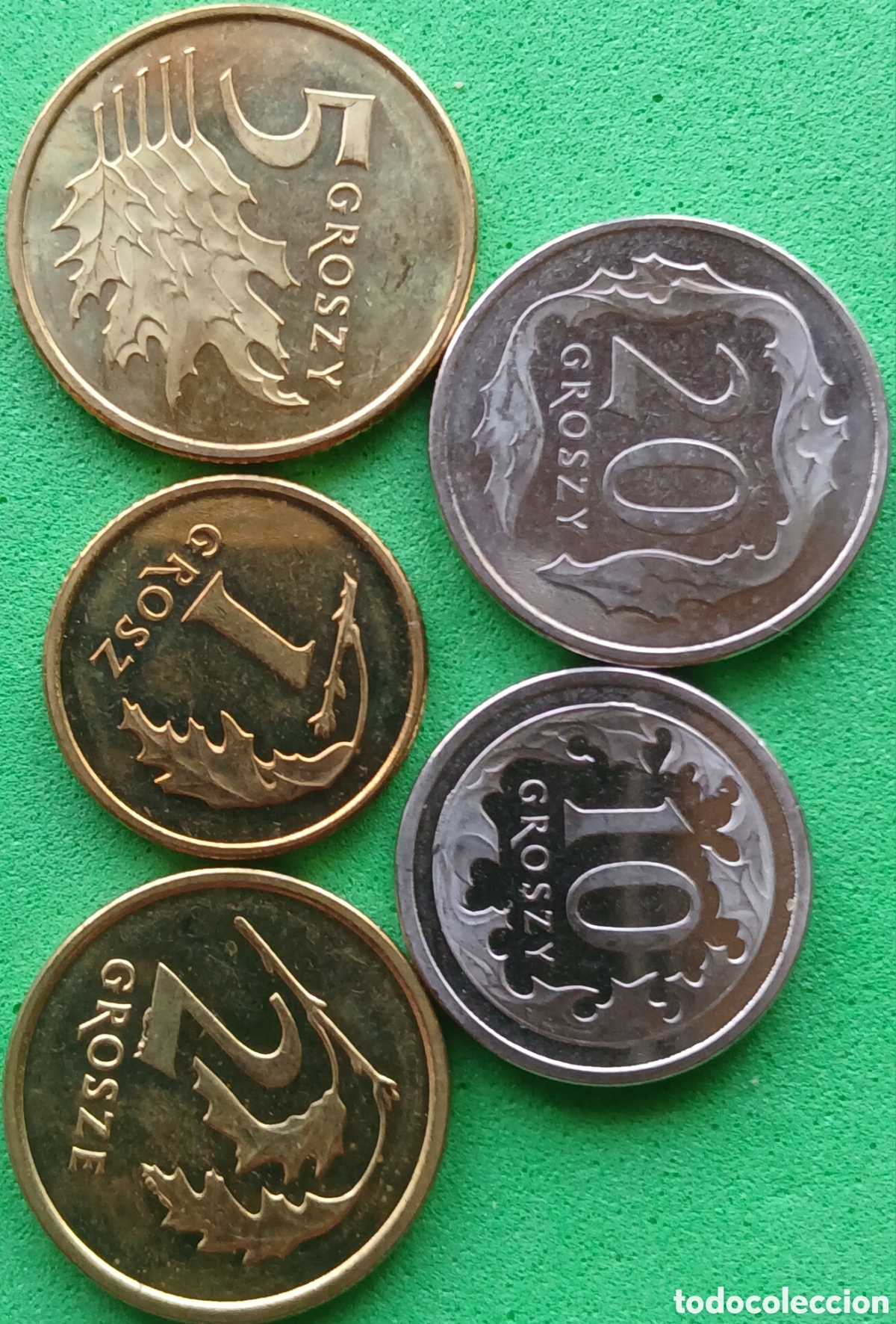 Monedas antiguas de Europa: Polonia 1+2+5+10+20 groszy 2025 UC#4,5,6,7,8.