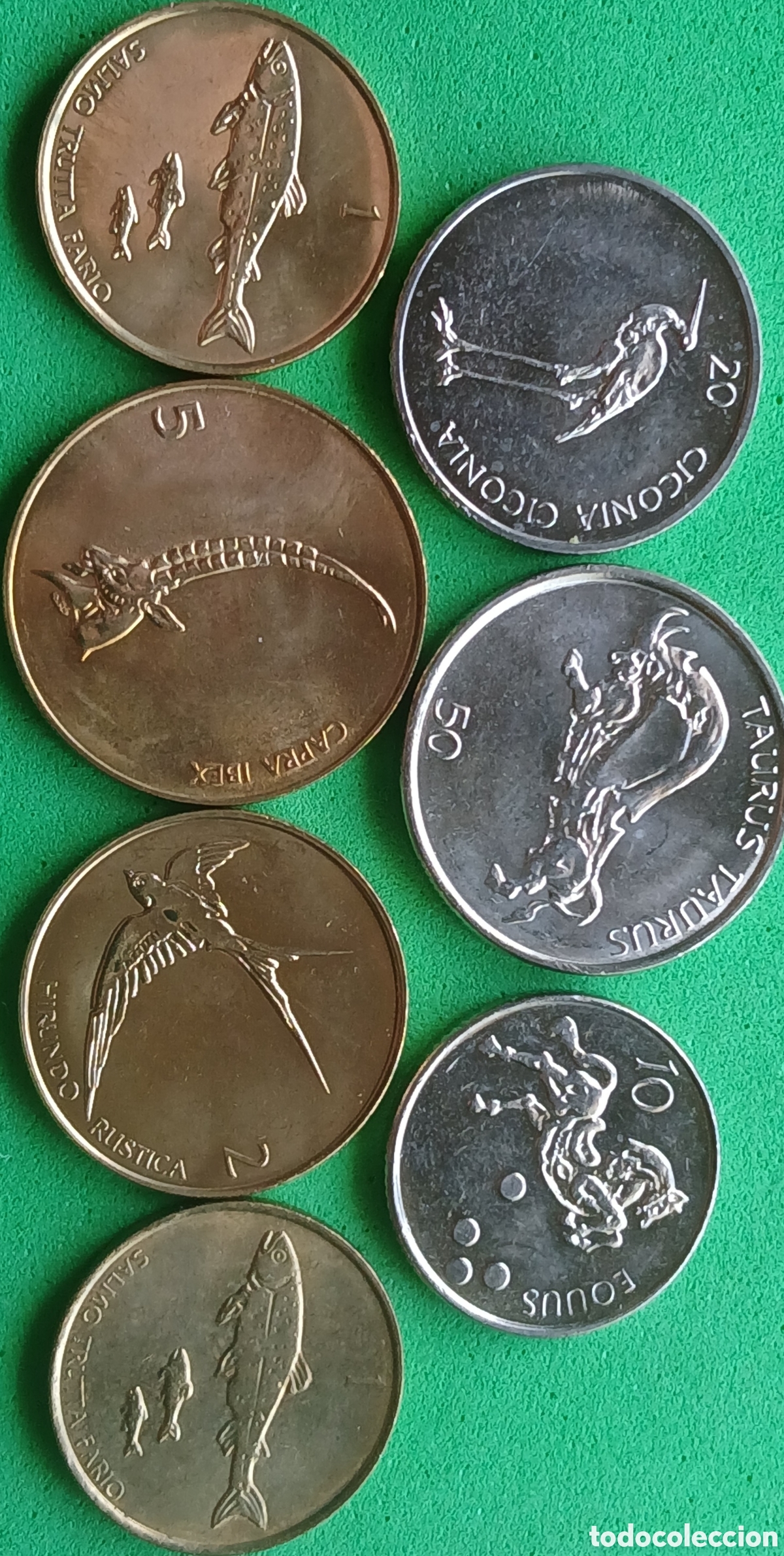 Monedas antiguas de Europa: Eslovenia lote 7 monedas- diferentes fechas. 2000 - 2006.
