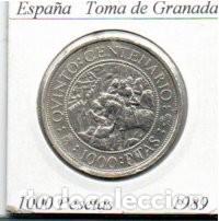 Monedas antiguas de Europa: ESPA&Ntilde;A 1989, 1000 PESETAS, TOMA DE GRANADA, AG
