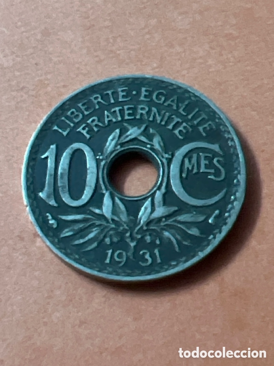 Monedas antiguas de Europa: C8. Moneda 10 C&eacute;ntimos s 1931 Francia