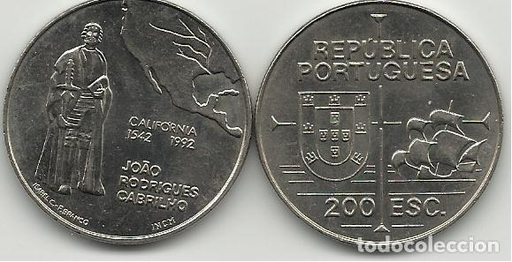 Monedas antiguas de Europa: REBAJAS - PORTUGAL - 200 ESCUDOS - 1992 - DESCOBERTA DA CALIFORNIA (1542) - FOTOS