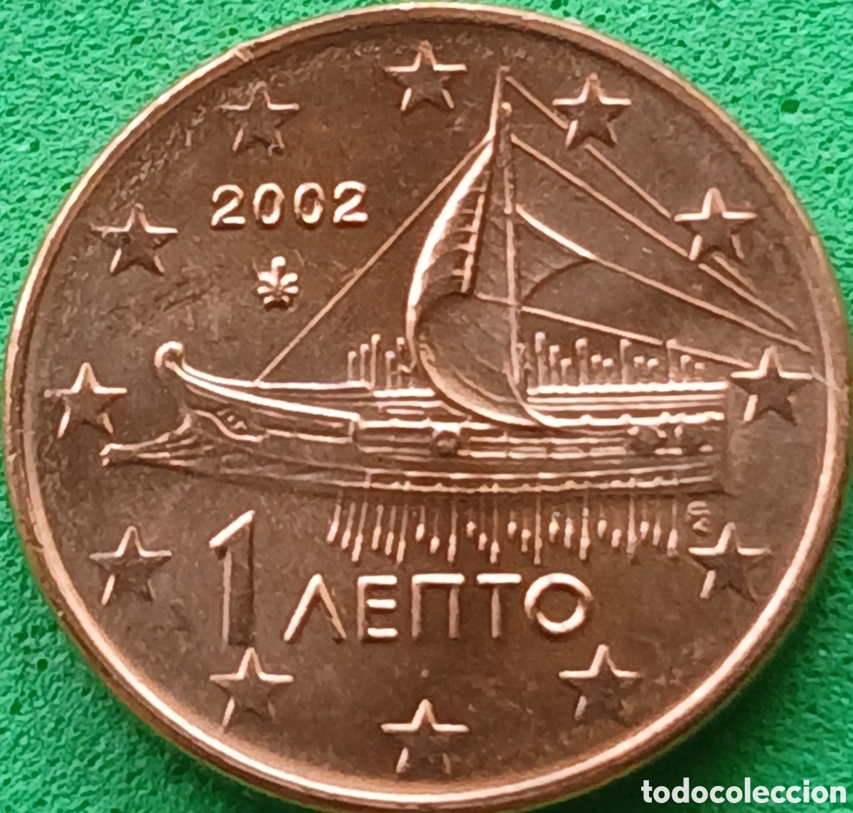 Monedas antiguas de Europa: Grecia 1 c&eacute;ntimo 2002 km#181 sin marca de ceca &rdquo;F&rdquo;