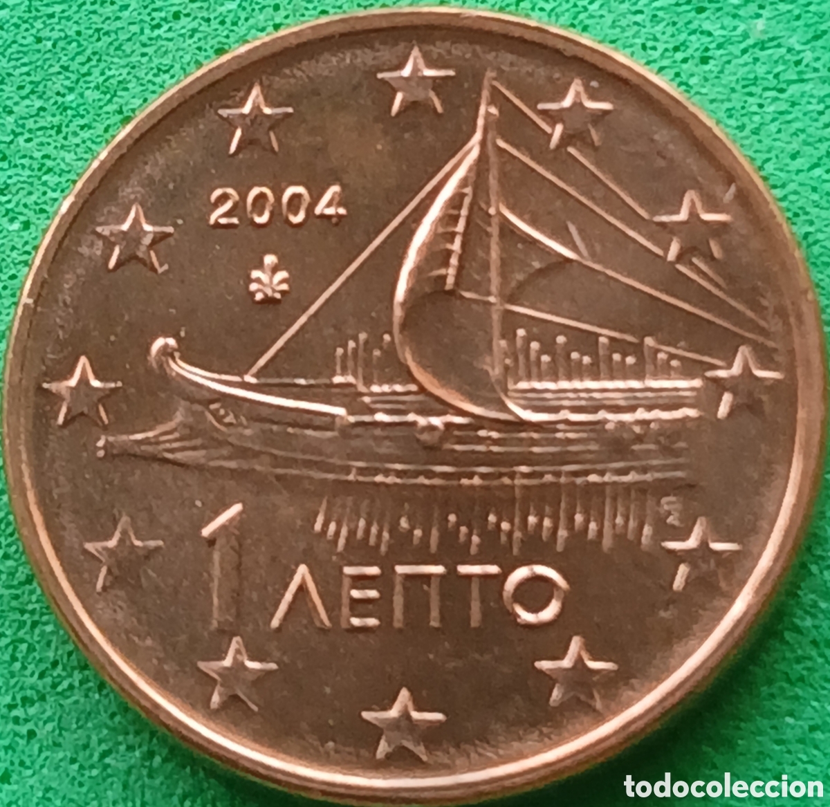 Old Coins of Europe: Grecia 1 c&eacute;ntimo 2004 km#181
