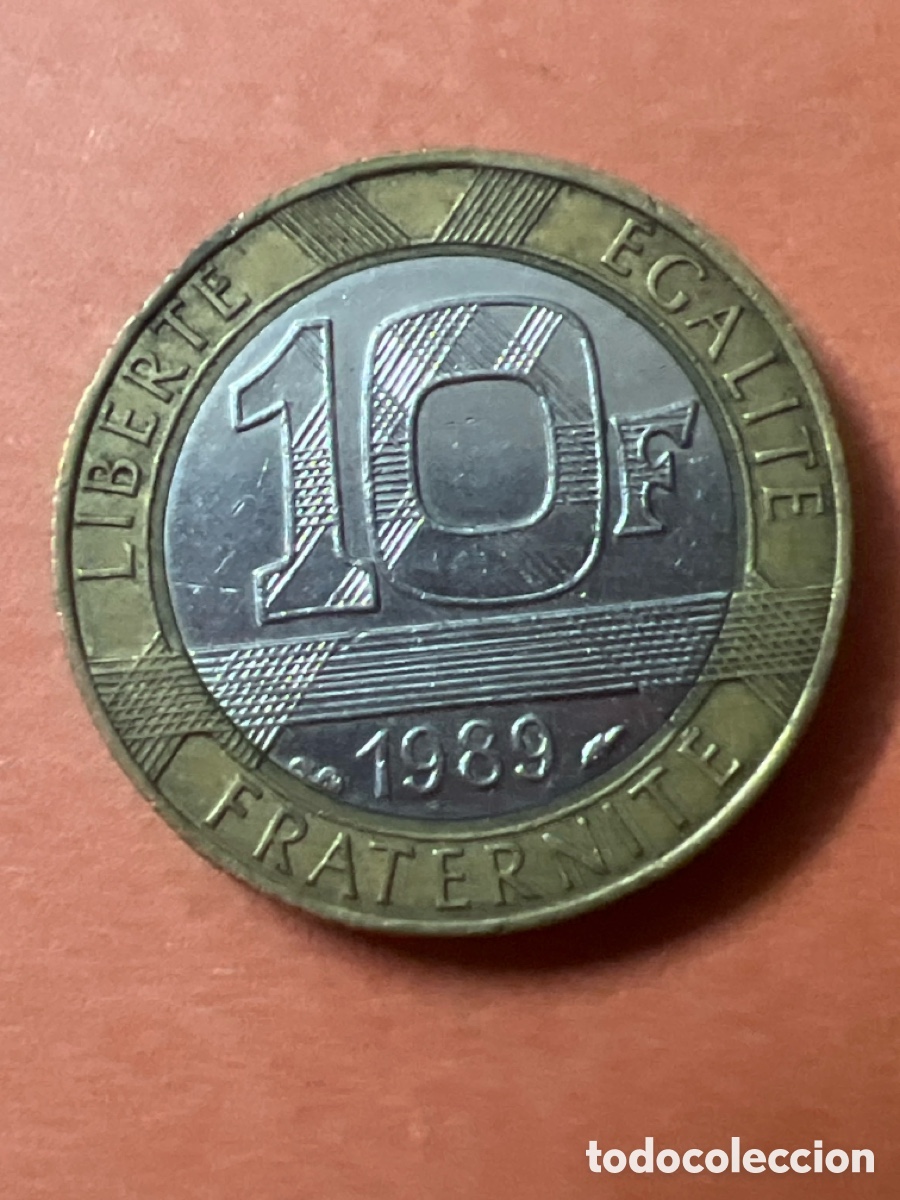 Monedas antiguas de Europa: C538. Moneda - 10 francos 1989. Francia.
