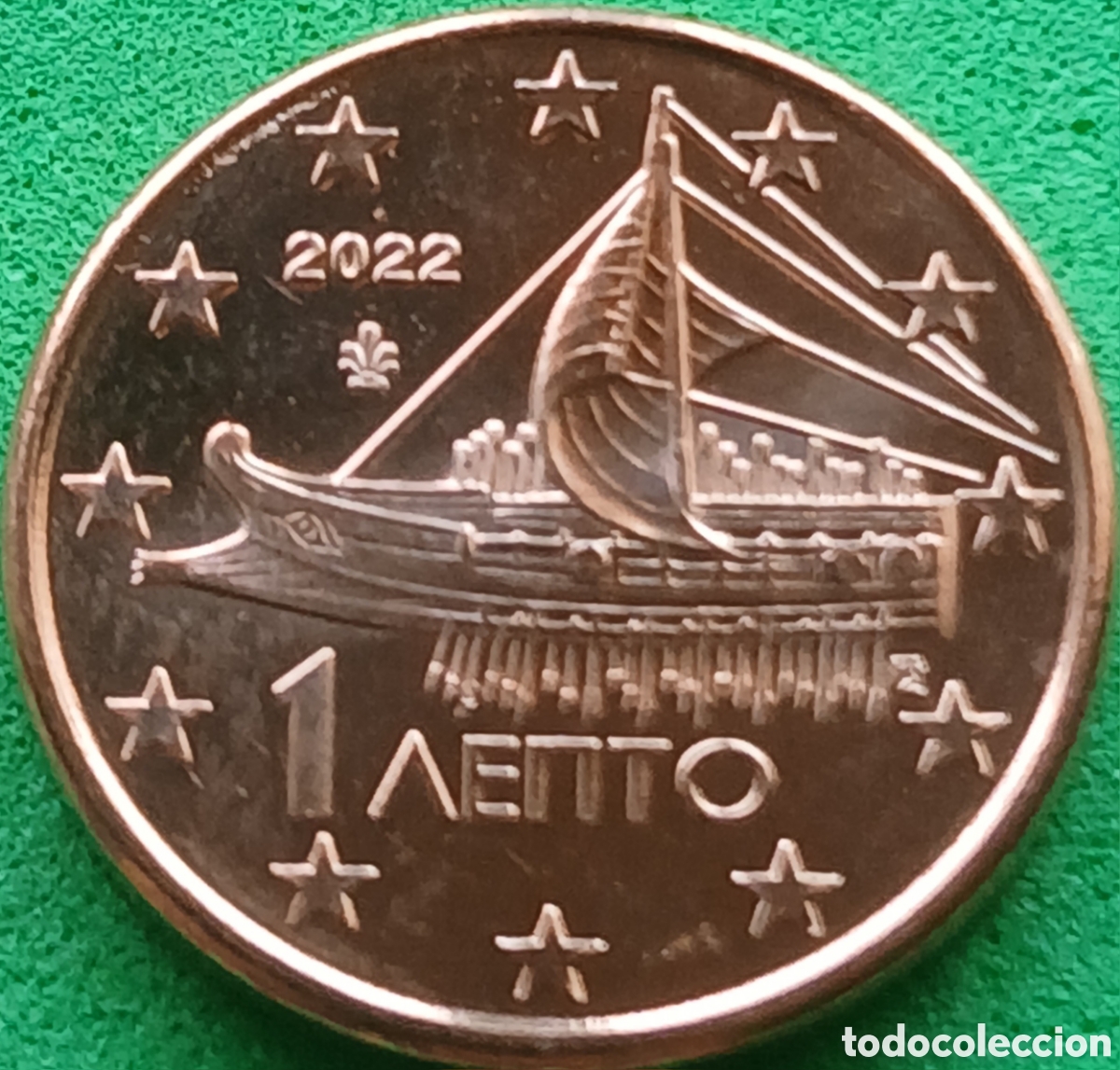 Monedas antiguas de Europa: Grecia 1 c&eacute;ntimo 2022 km#181 poco com&uacute;n