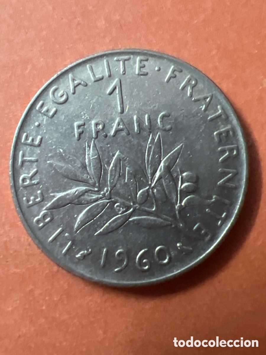 Monedas antiguas de Europa: C550. Moneda Francia France 1 Franco 1960