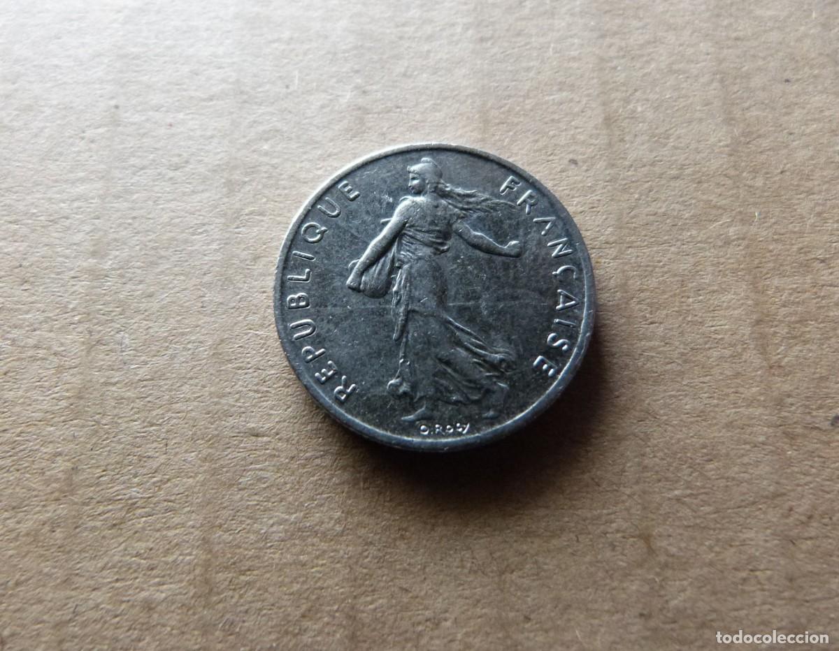 Monedas antiguas de Europa: Moneda medio Franco Francia 1/2 Franc Republique Fran&ccedil;aise 1976
