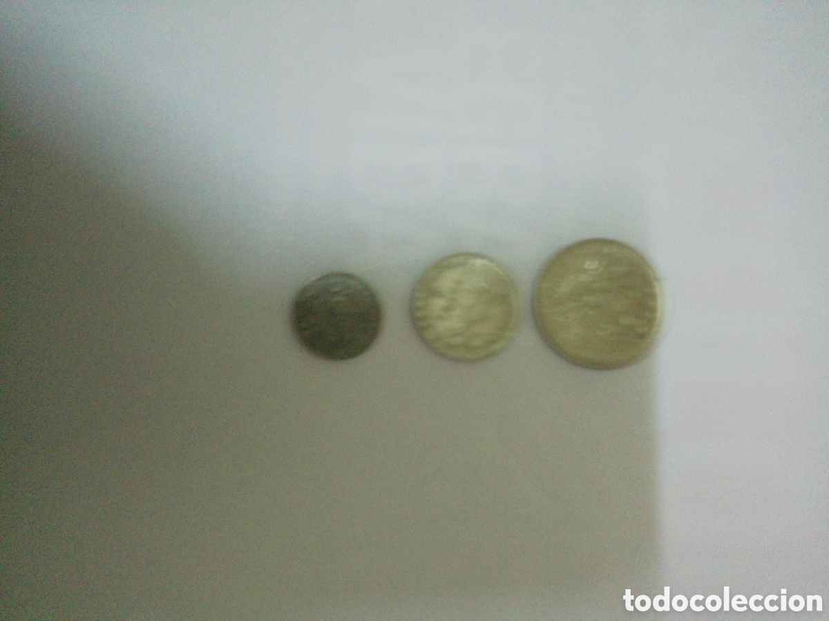 Monedas antiguas de Europa: Tres monedas francesas diferentes valores