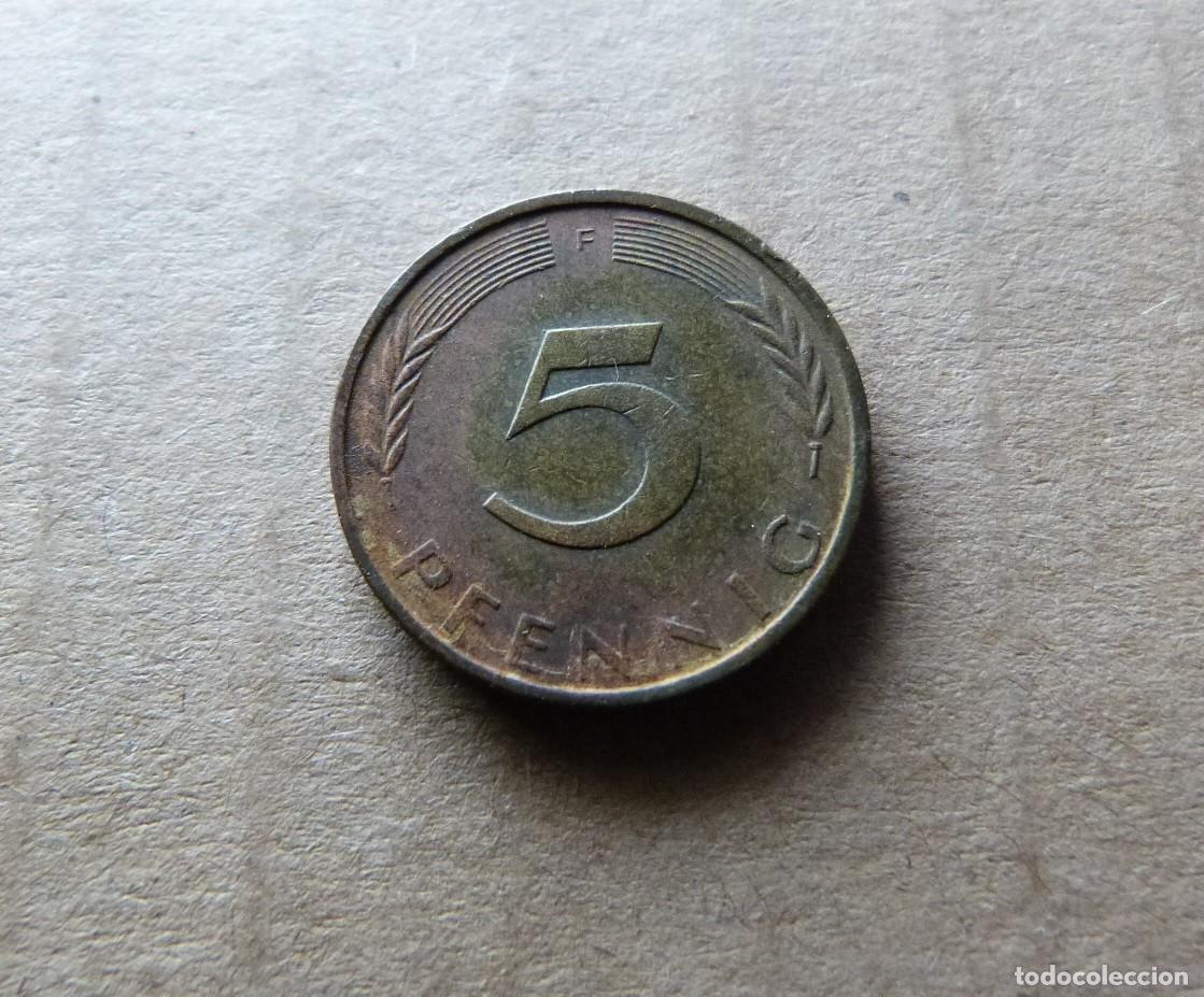 Monedas antiguas de Europa: Moneda de 5 cinco Peniques 5 Pfennig Bundesrepublik Deutschland A&ntilde;o 1974 Republica Federal Alemania